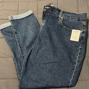 Levi's Women’s Denizen Dark Blue Relaxed Boyfriend Denim Jeans